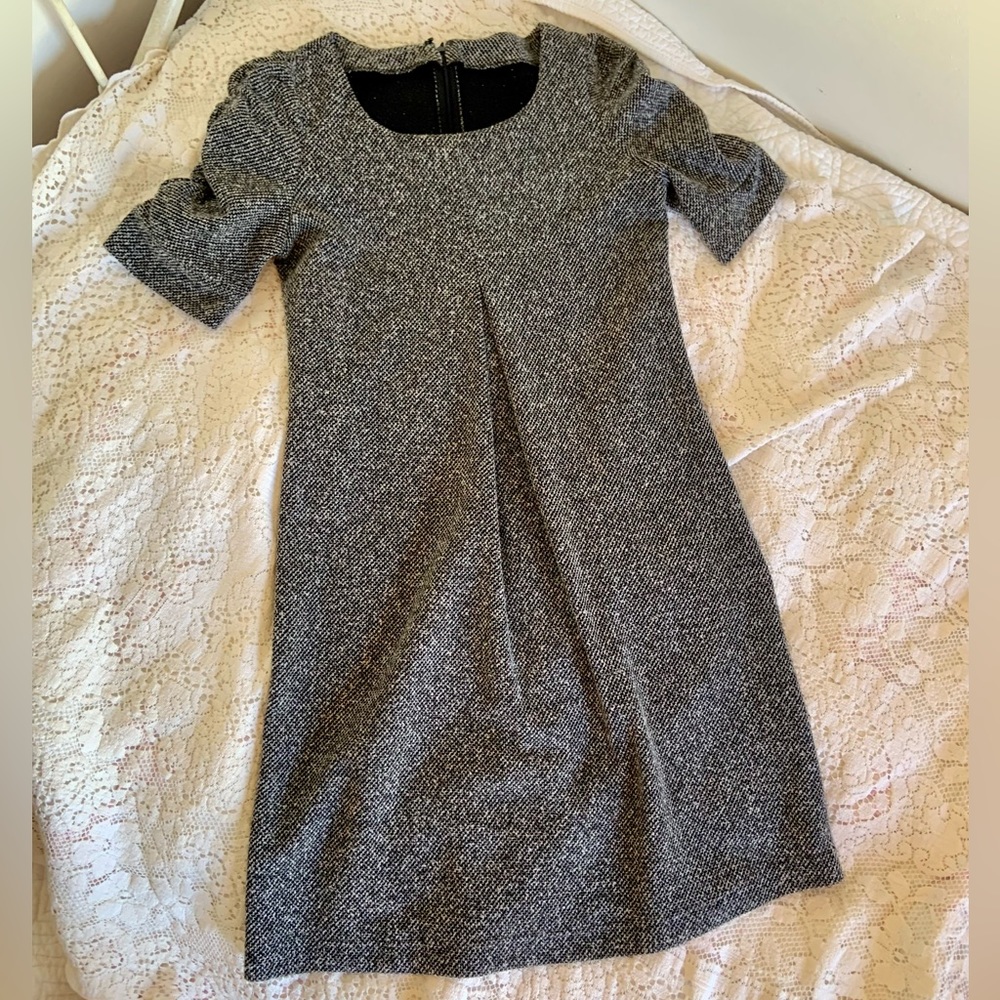 Otto Puff sleeve tweed dress